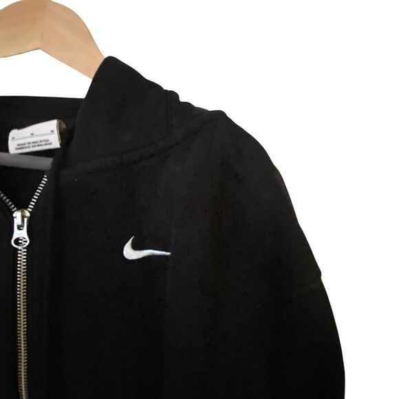 Nike DQ5745-010 Sportswear Phoenix Long Zip Hoodie Coat Dress Black Medium - Picture 5 of 7